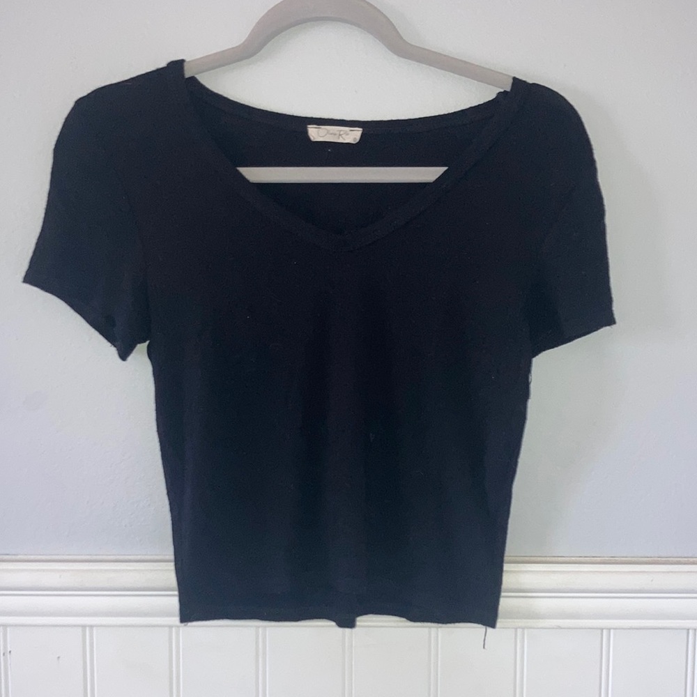 v-neck black tee - size small